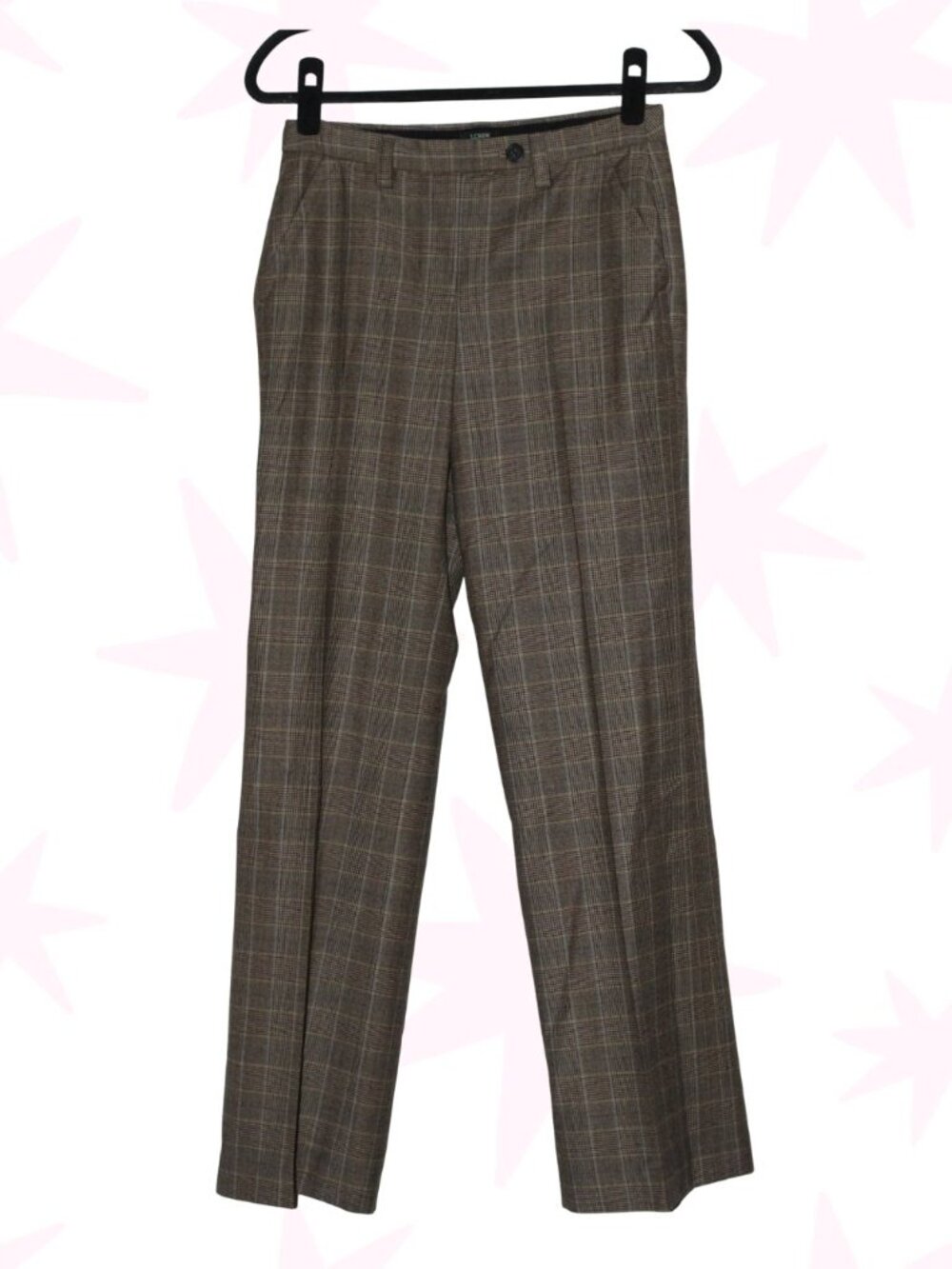J. Crew wool blend plaid pleated trousers size 0